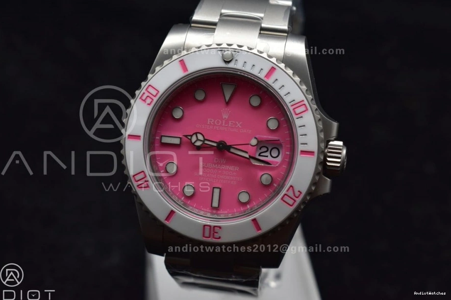 VS DIW Best Pink Edition 1:1 Sandblasted Dial VSF SS GoAnywhere Bracelet 1160 Submariner On 0830